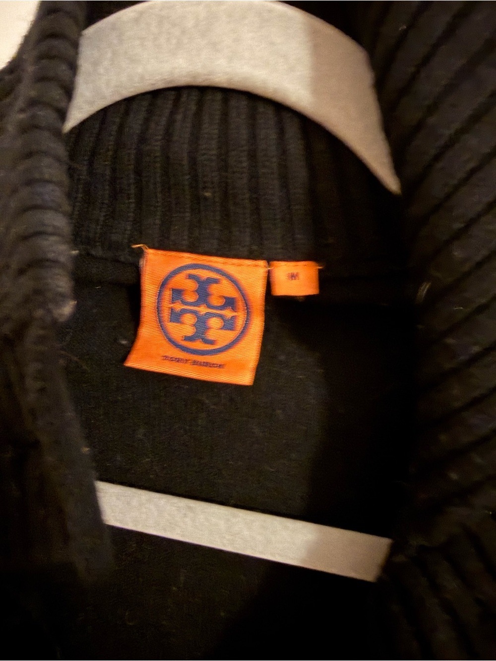 Tory Burch Black Turtleneck Sweater with Gold Buttons - Picture 3 of 3